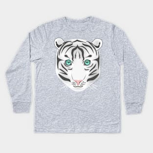 White Bengal Tiger Kids Long Sleeve T-Shirt